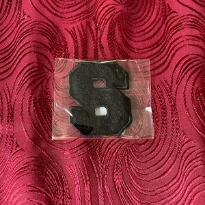 NWT Stoney clover lane jet black S letter patch